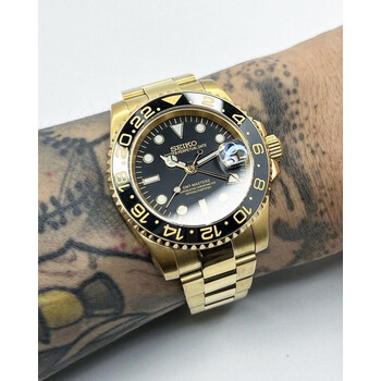 Custom Seiko Mod • Black Gold GMT Master II • 40mm